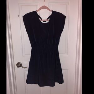 Pink Rose: Dark Navy Blue Dress